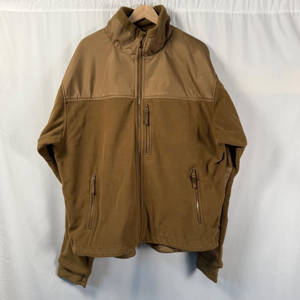 Condor Alpha 601 Micro Fleece Jacket Mens XXXL 3XL Brown Full Zip Tactical